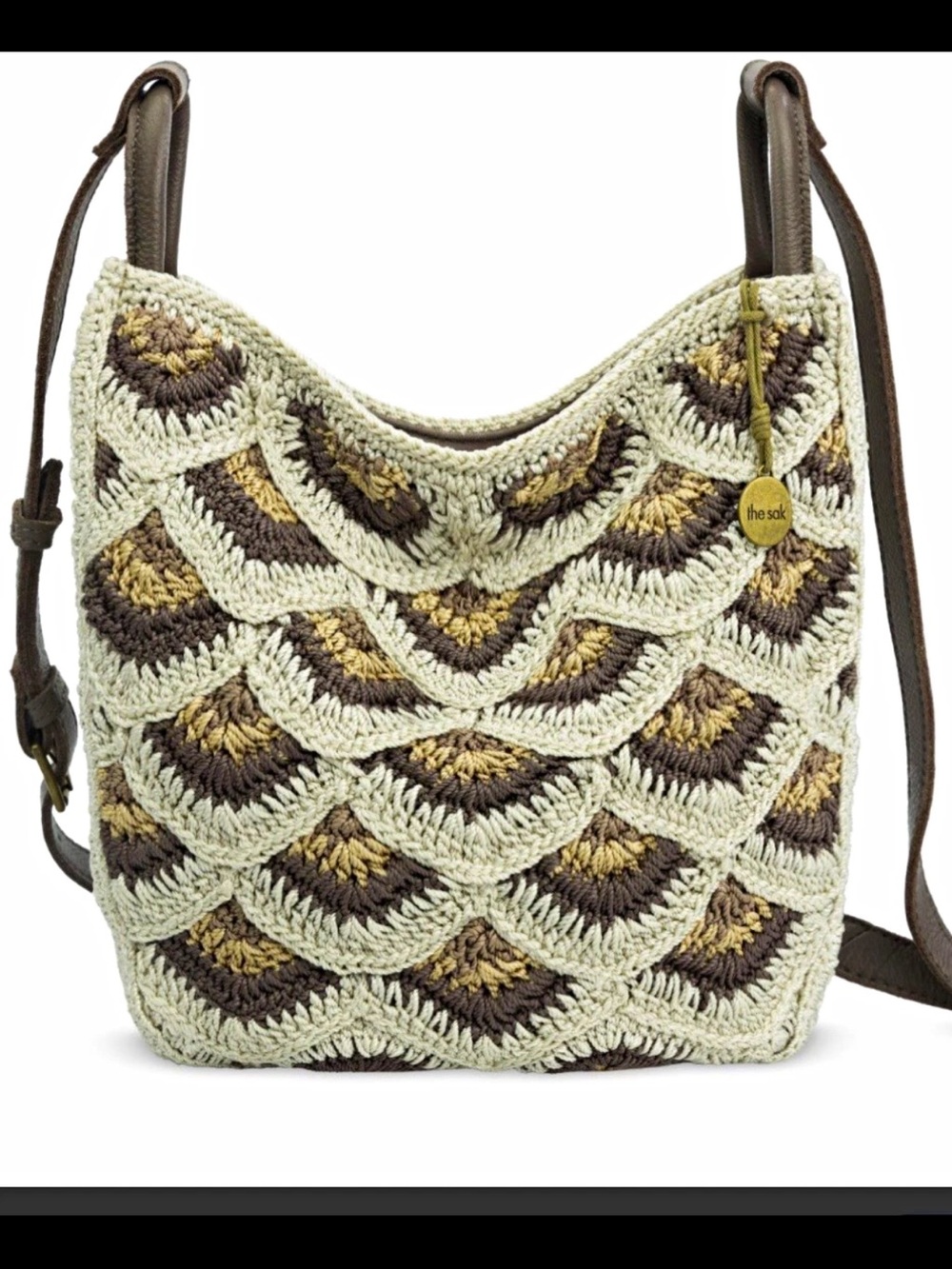 Los Feliz Crossbody Bag in Natural Mermaid Crochet- The Sak NWOT
